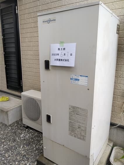 静岡県浜松市浜名区でのEQX37XFV＋BRC083F1＋KKC022E4への交換工事前の状態（浜松店）