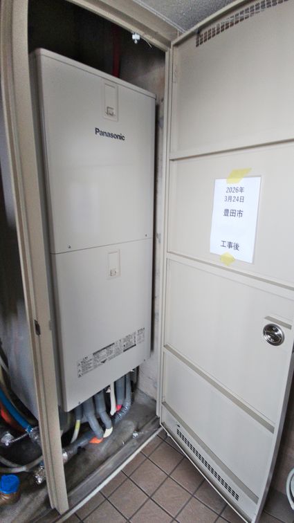 愛知県豊田市でのHE-S37LQS＋HE-TQWLW＋AD-HEH44NA-Cへの交換工事（みよし店施工）