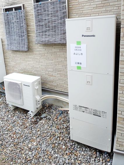 愛知県みよし市でのHE-S37LQS＋HE-TQWLW＋AD-HEH44NA-Cへの交換工事（みよし店施工）