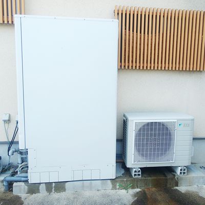 愛知県一宮市でのEQA37ZFTV＋BRC083H1＋KKC052B4への交換工事前の状態（一宮店）