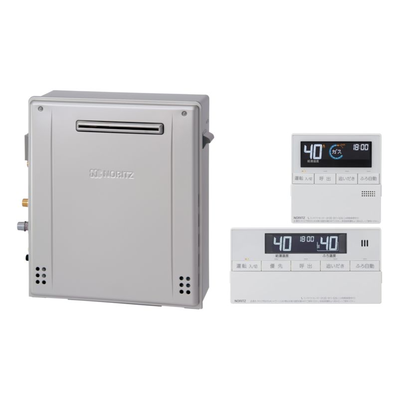 工事費込みセット 屋外据置形 ガス給湯器 16号 ノーリツ GT-C1672SAR-BL-LPG-15A+RC-J101E