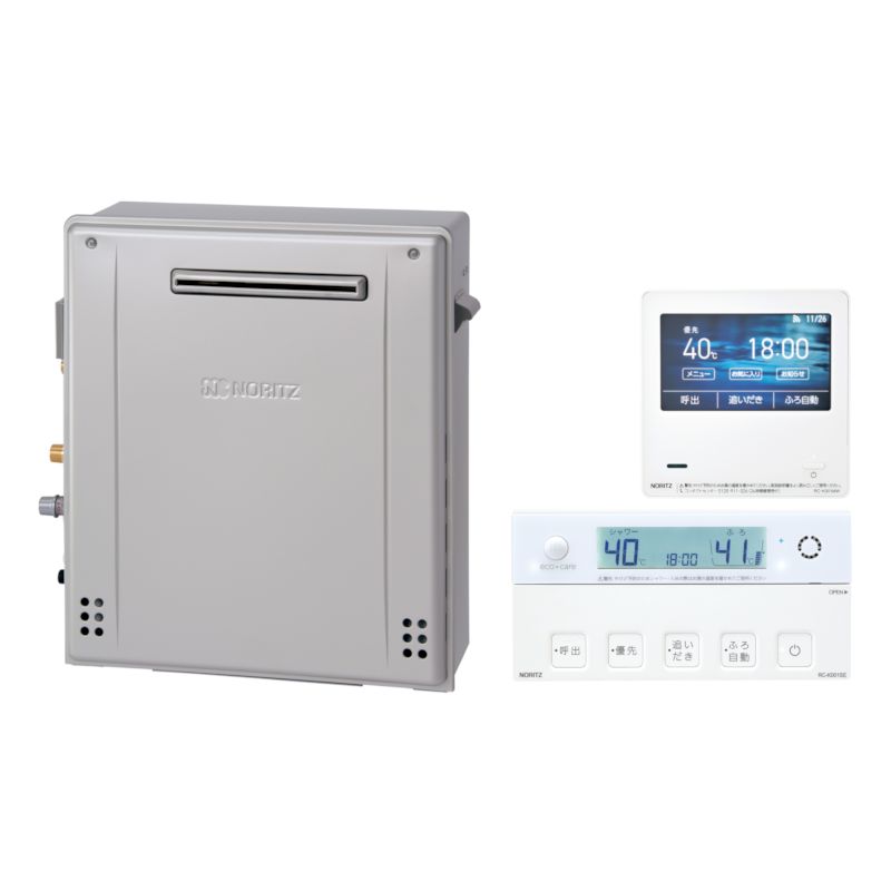 ノーリツ [GT-C2072PAR BL プロパン用] ガスふろ給湯器 設置フリー形 プレミアム フルオート エコジョーズ 除菌 20号 屋外据置形 リモコン別売 ♪
